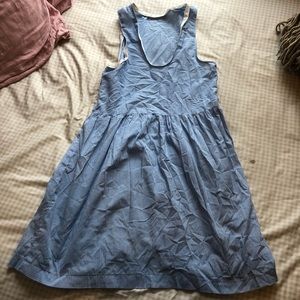 Blue vintage gingham dress